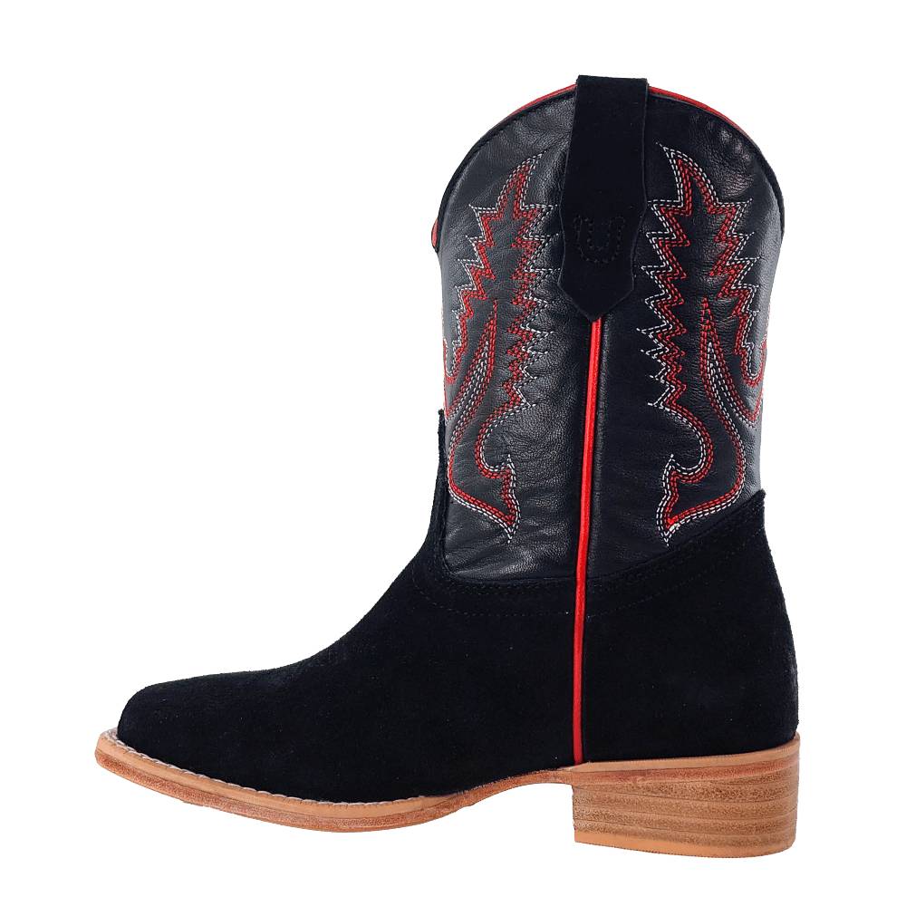 R. Watson Youth Black Roughout Square Toe Boot - Image 2