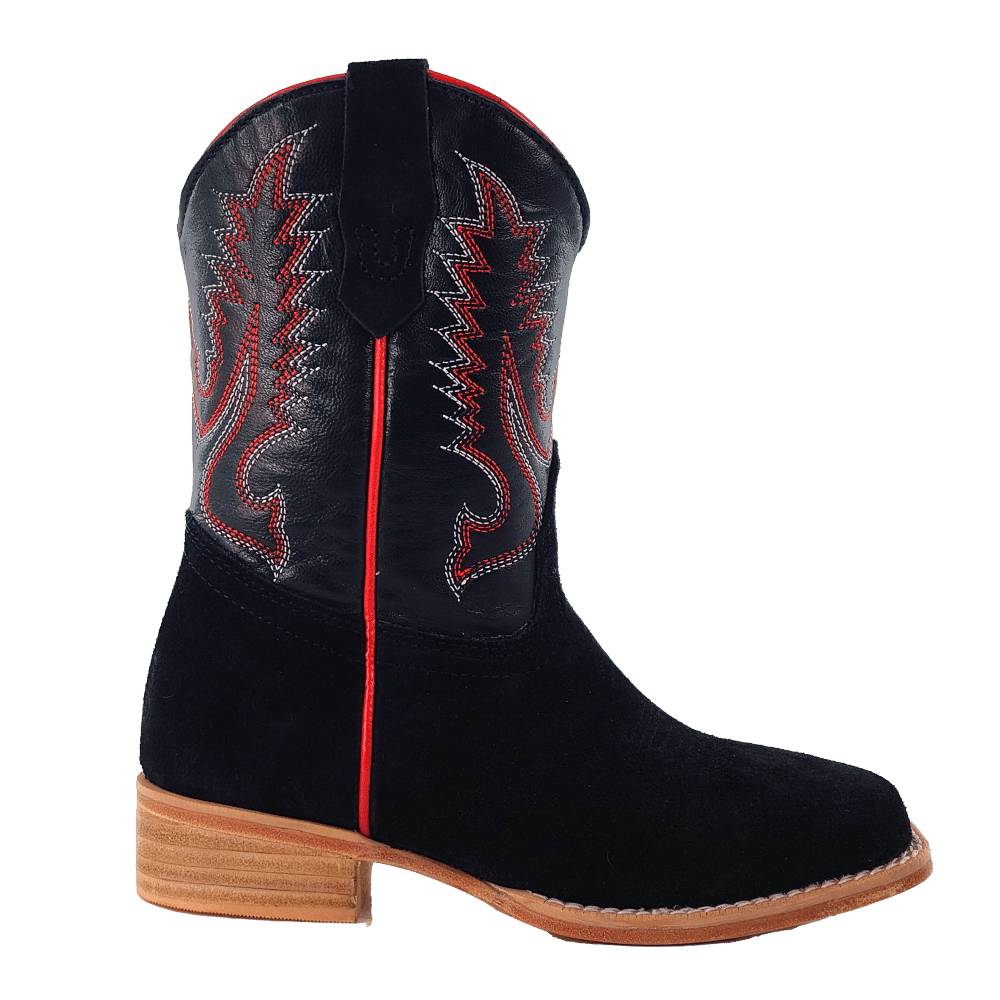 R. Watson Youth Black Roughout Square Toe Boot - Image 4