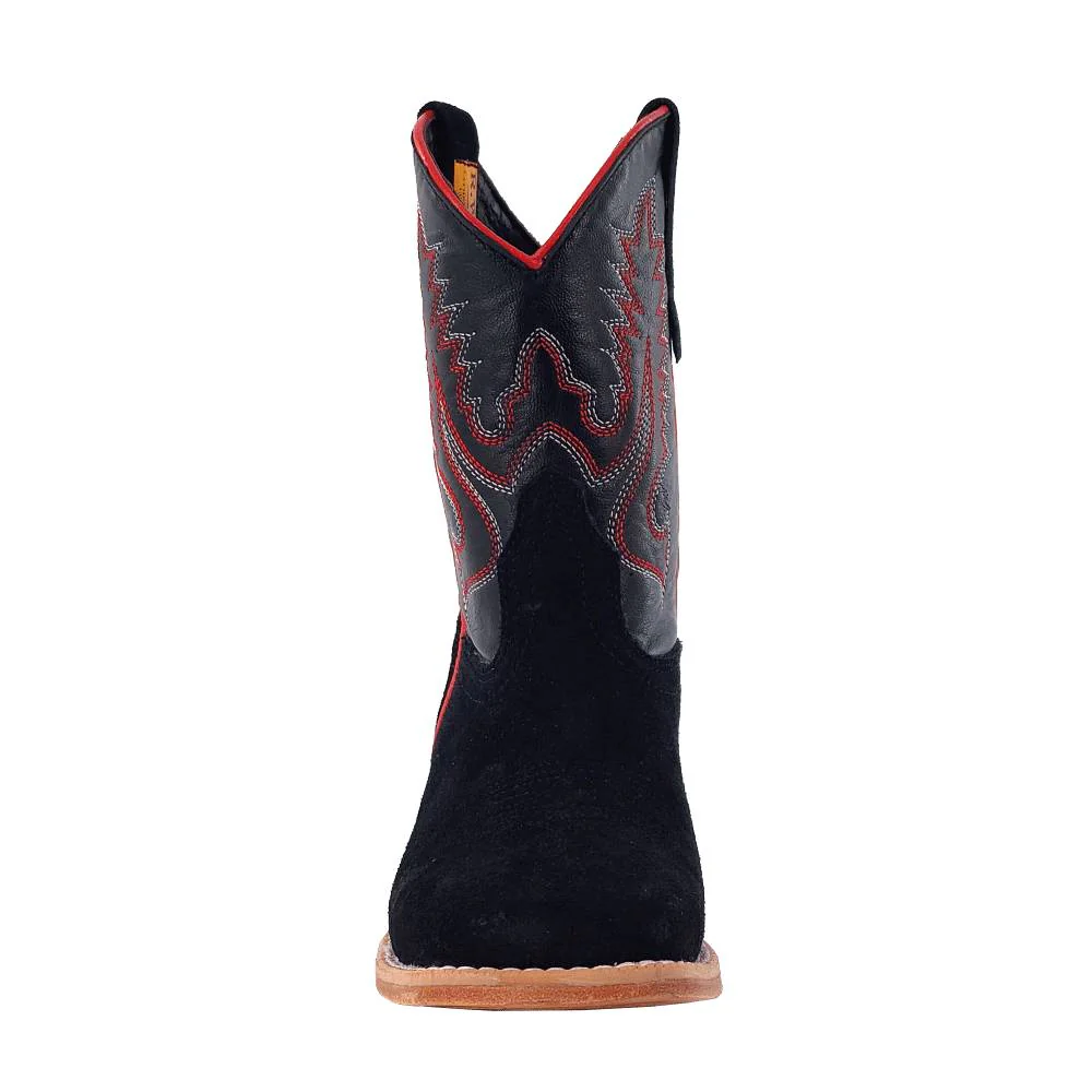 R. Watson Youth Black Roughout Square Toe Boot - Image 5