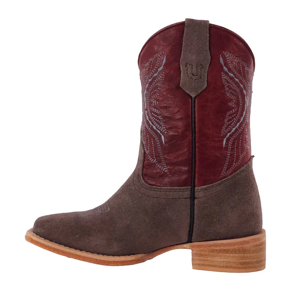 R. Watson Youth Charcoal Roughout Square Toe Boot - Image 3