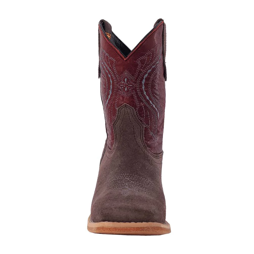 R. Watson Youth Charcoal Roughout Square Toe Boot - Image 4