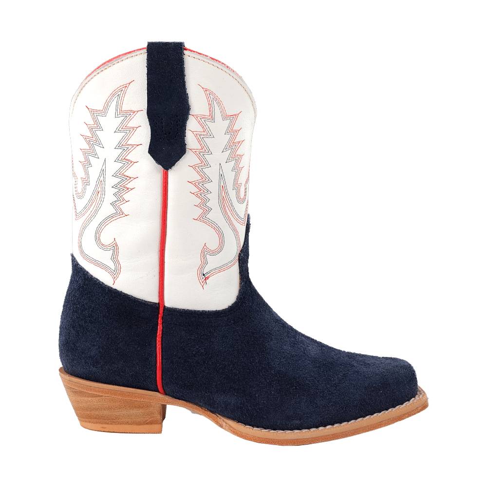 R. Watson Youth Navy Roughout Cutter Toe Boot - Image 4