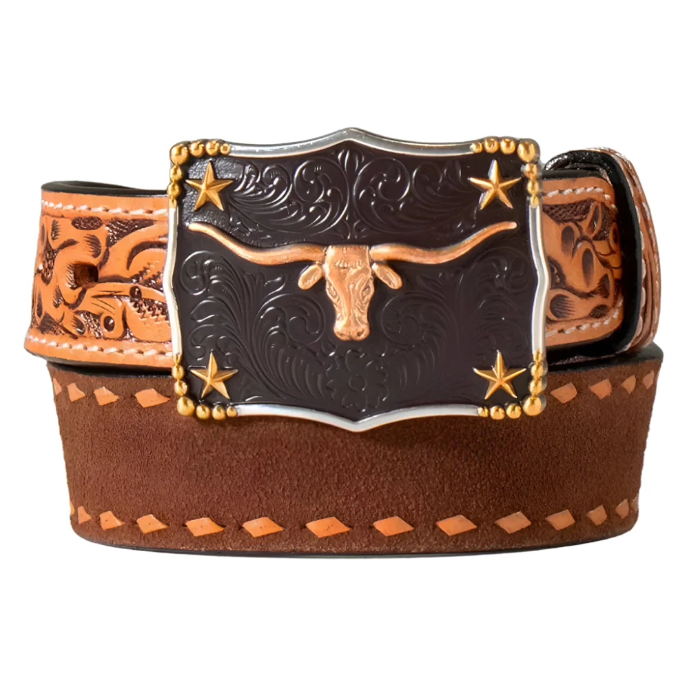 3D Boy's Roughout Diamond Lace Belt