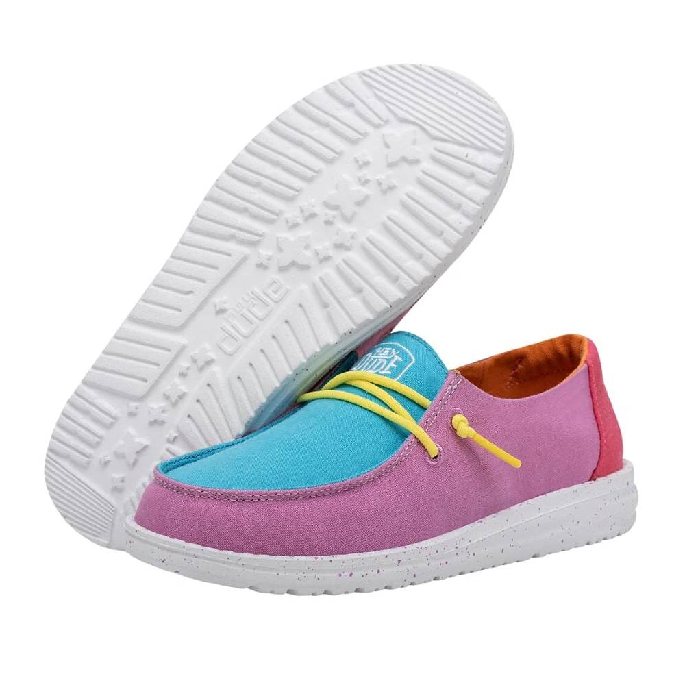 Hey Dude Youth Wendy Slub Canvas - Color Block - Image 5