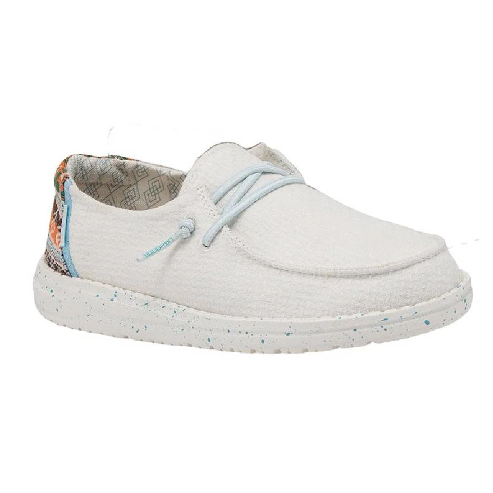Hey Dude Youth Wendy - White Aztec - Image 2