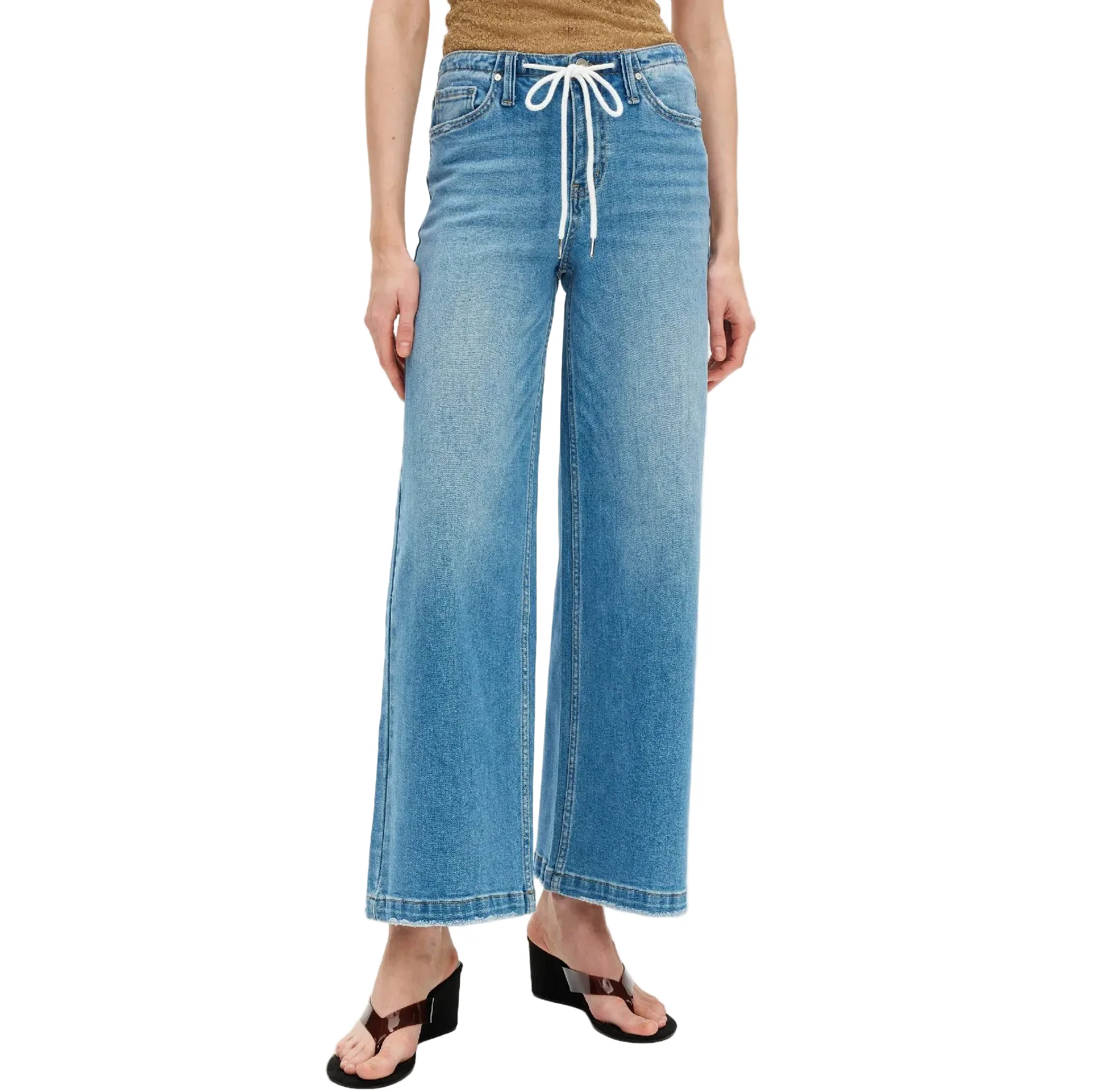 Bayeas Zephyrine Mid Rise Wide Leg Jean